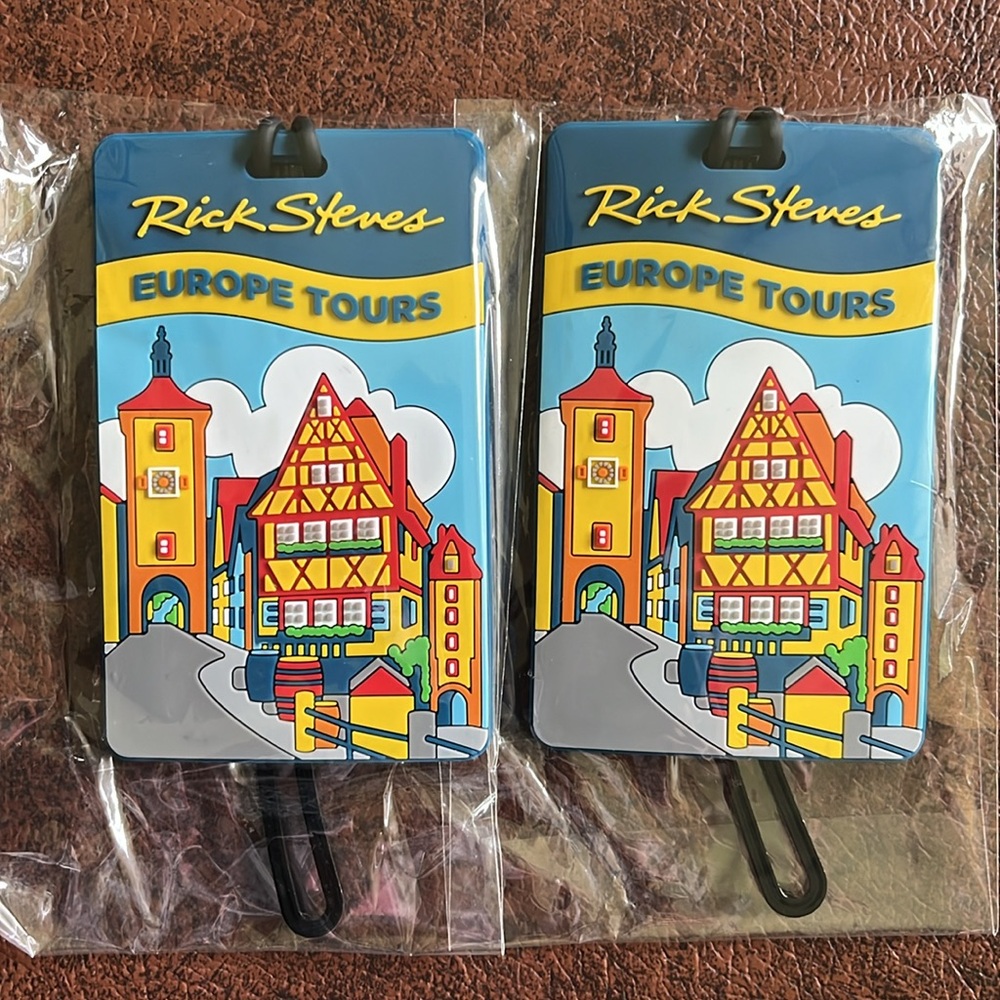 Set of 2 Rick Steves Europe Tours Luggage Tags, New